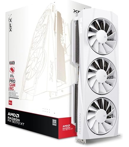 XFX Swift AMD Radeon RX 9070XT 16GB Gaming Graphics Card White